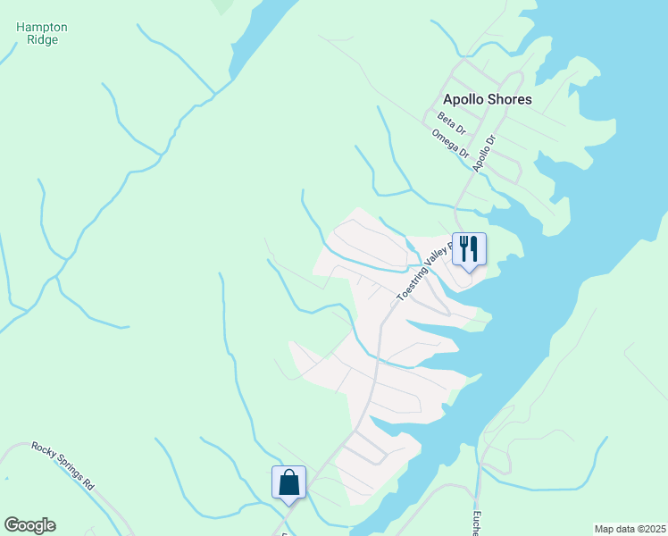 map of restaurants, bars, coffee shops, grocery stores, and more near 245 Warman Drive in Spring City