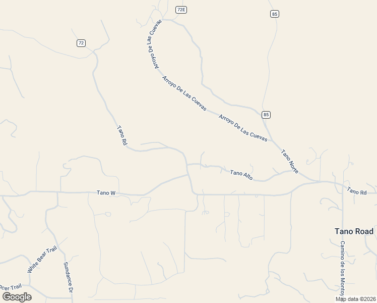 map of restaurants, bars, coffee shops, grocery stores, and more near 319 Tano Road in Santa Fe