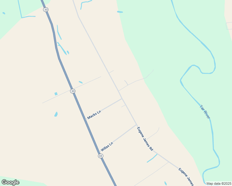 map of restaurants, bars, coffee shops, grocery stores, and more near 3571 Eugene James Road in Tarboro