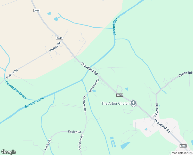 map of restaurants, bars, coffee shops, grocery stores, and more near 5975 Woodleaf Road in Salisbury