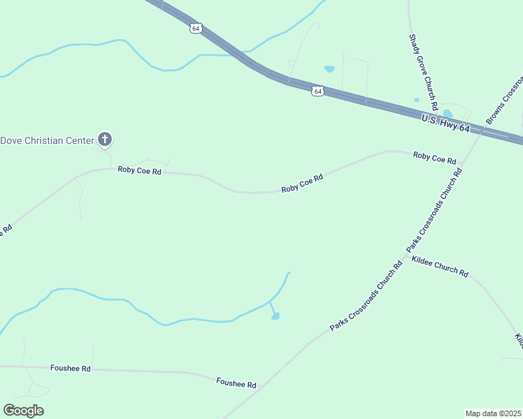 map of restaurants, bars, coffee shops, grocery stores, and more near 6668 Roby Coe Road in Ramseur