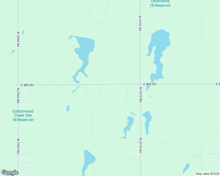 map of restaurants, bars, coffee shops, grocery stores, and more near 30016 North 2969 Road in Cashion