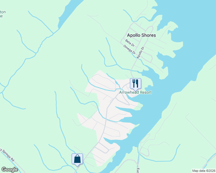 map of restaurants, bars, coffee shops, grocery stores, and more near 206 Randall Fugate Road in Spring City