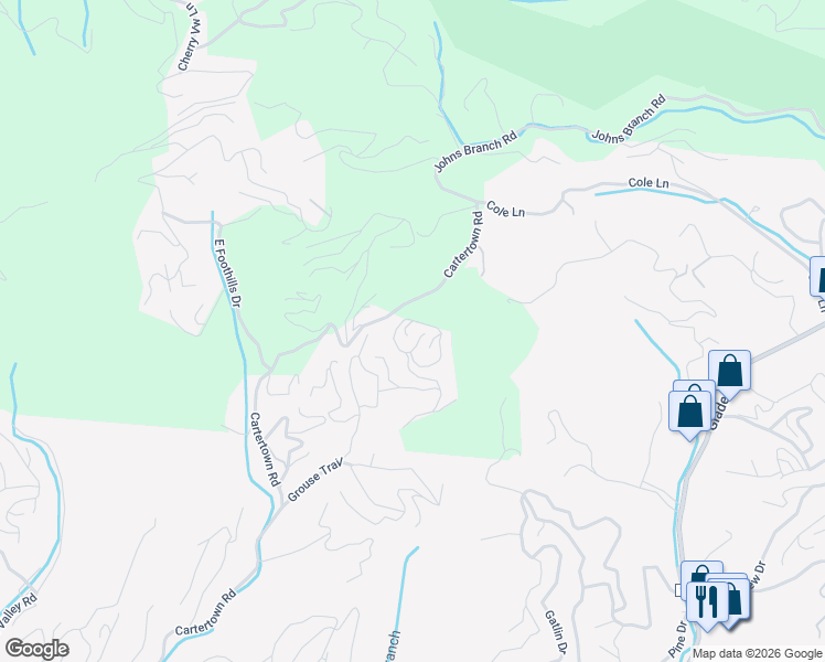 map of restaurants, bars, coffee shops, grocery stores, and more near 916 High Mountain Way in Gatlinburg
