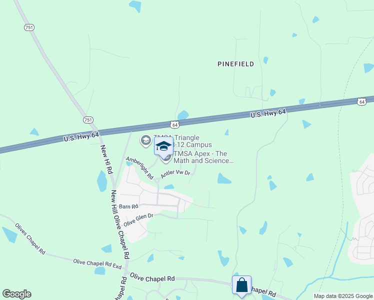 map of restaurants, bars, coffee shops, grocery stores, and more near 3408 Dropseed Drive in Apex