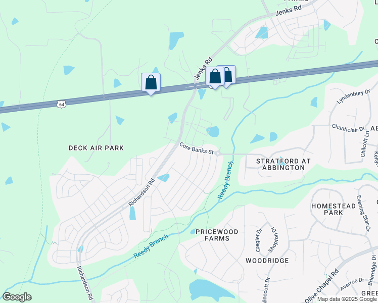 map of restaurants, bars, coffee shops, grocery stores, and more near 1102 Russet Lane in Apex