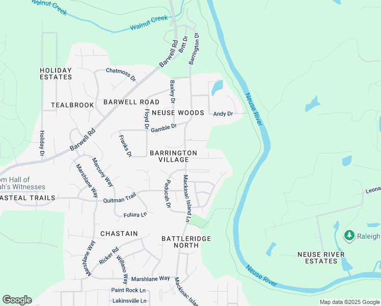 map of restaurants, bars, coffee shops, grocery stores, and more near 2900 Barrington Drive in Raleigh