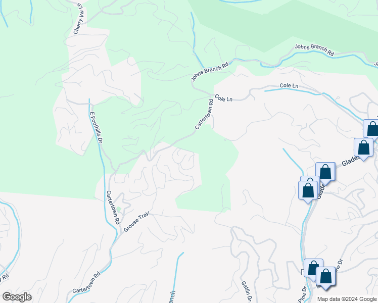 map of restaurants, bars, coffee shops, grocery stores, and more near 928 High Mountain Way in Gatlinburg