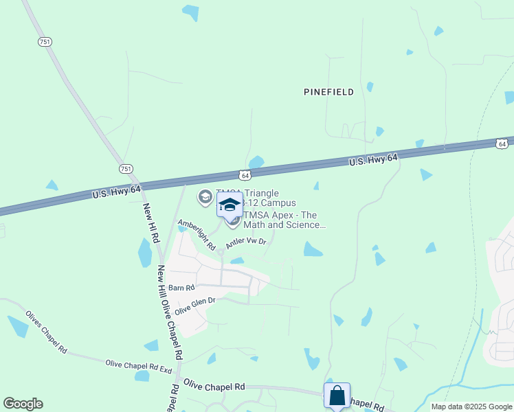 map of restaurants, bars, coffee shops, grocery stores, and more near 3408 Dropseed Drive in Apex