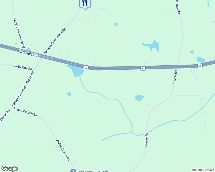 map of restaurants, bars, coffee shops, grocery stores, and more near 9874 U.S. 64 in Ramseur