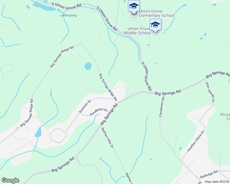 map of restaurants, bars, coffee shops, grocery stores, and more near 3422 Big Springs Ridge Road in Friendsville