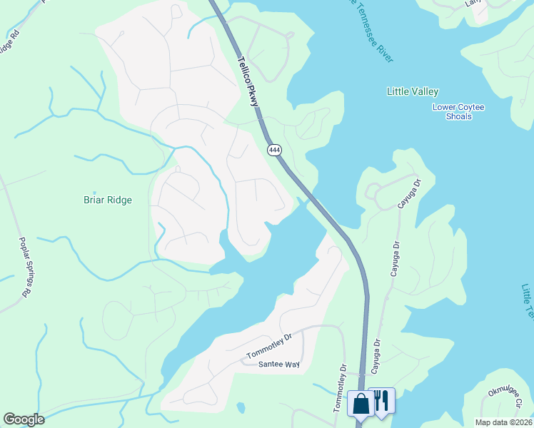 map of restaurants, bars, coffee shops, grocery stores, and more near 132 Okema Lane in Loudon