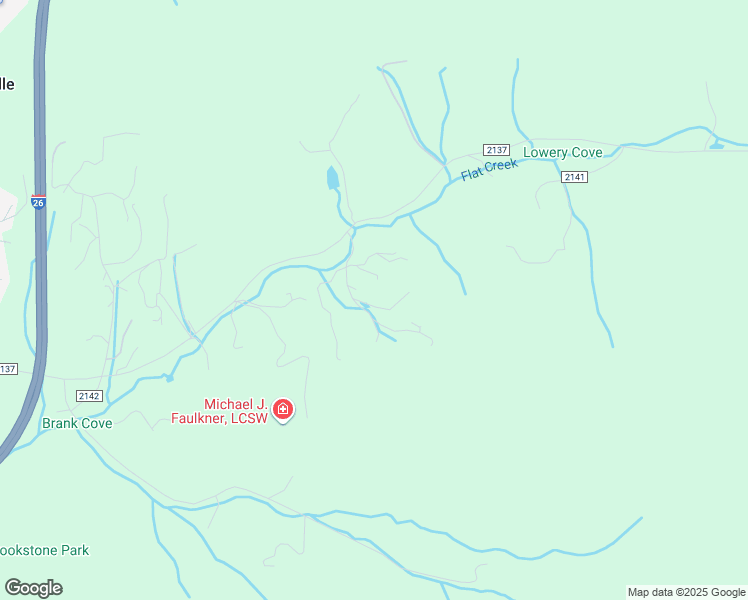 map of restaurants, bars, coffee shops, grocery stores, and more near 14 Hazy Dawn Lane in Weaverville