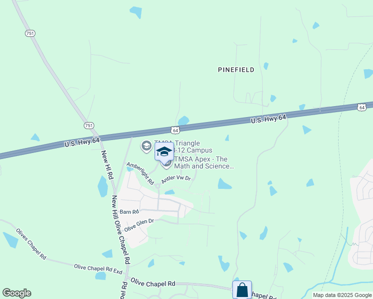 map of restaurants, bars, coffee shops, grocery stores, and more near 3408 Dropseed Drive in Apex