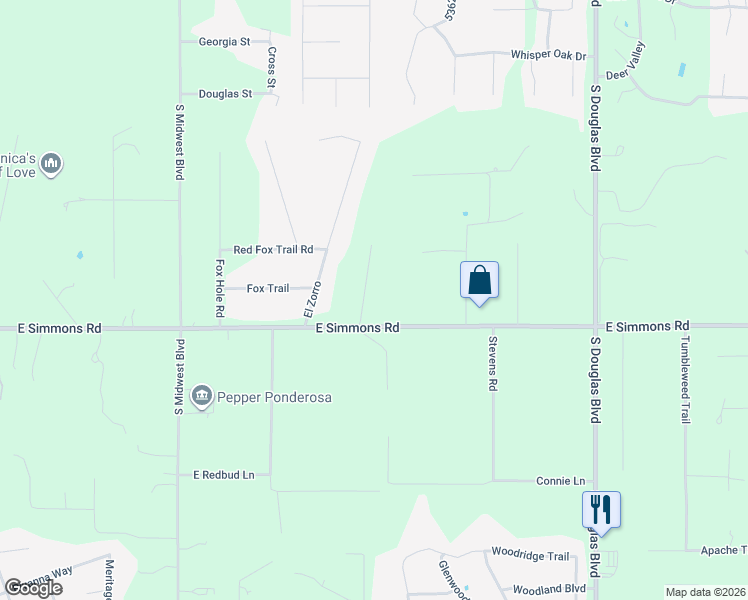 map of restaurants, bars, coffee shops, grocery stores, and more near 13240 Forest Fox Road in Edmond