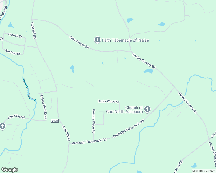 map of restaurants, bars, coffee shops, grocery stores, and more near 1165 Beech Tree Place in Asheboro
