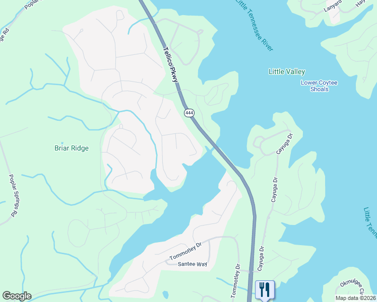 map of restaurants, bars, coffee shops, grocery stores, and more near 132 Okema Lane in Loudon