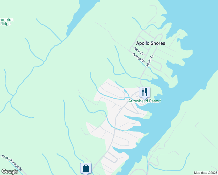 map of restaurants, bars, coffee shops, grocery stores, and more near 206 Randall Fugate Road in Spring City