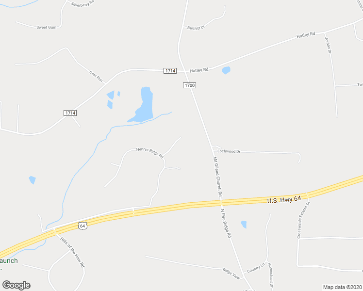 map of restaurants, bars, coffee shops, grocery stores, and more near 112 Henrys Watch Lane in Pittsboro