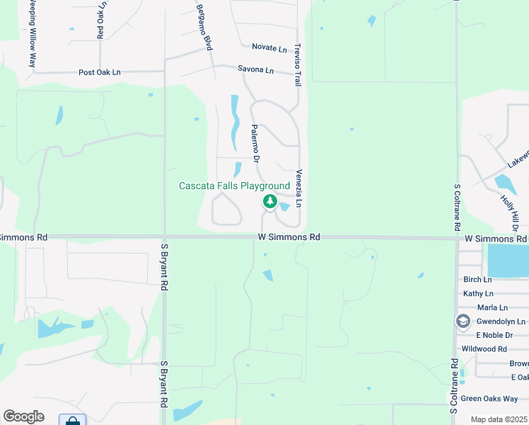 map of restaurants, bars, coffee shops, grocery stores, and more near Cascata Way in Edmond