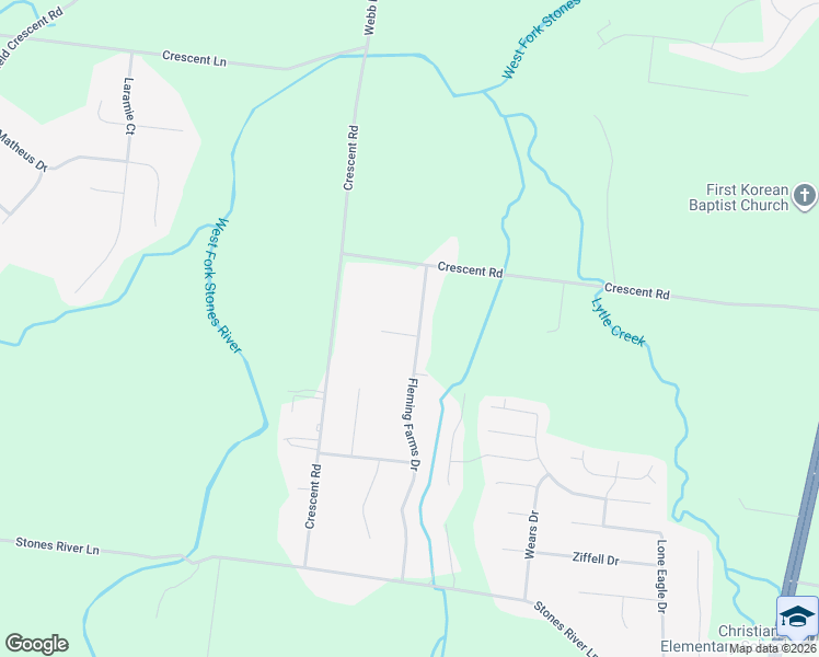 map of restaurants, bars, coffee shops, grocery stores, and more near 647 Fleming Farms Drive in Murfreesboro