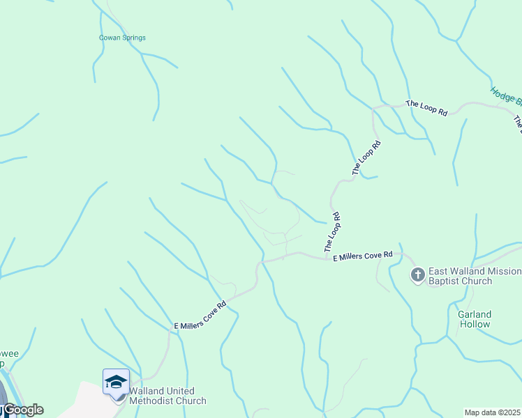 map of restaurants, bars, coffee shops, grocery stores, and more near 723 East Millers Cove Road in Walland