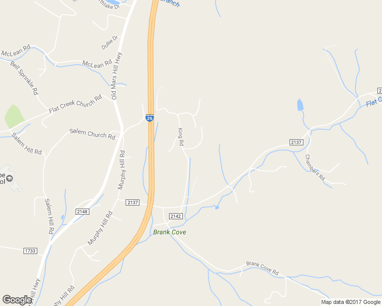 map of restaurants, bars, coffee shops, grocery stores, and more near 51 King Road in Weaverville