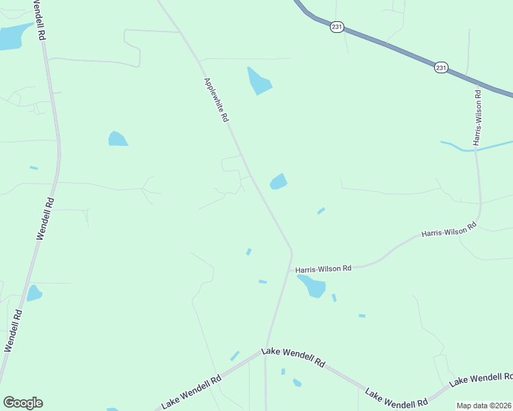 map of restaurants, bars, coffee shops, grocery stores, and more near 7729 Applewhite Road in Wendell