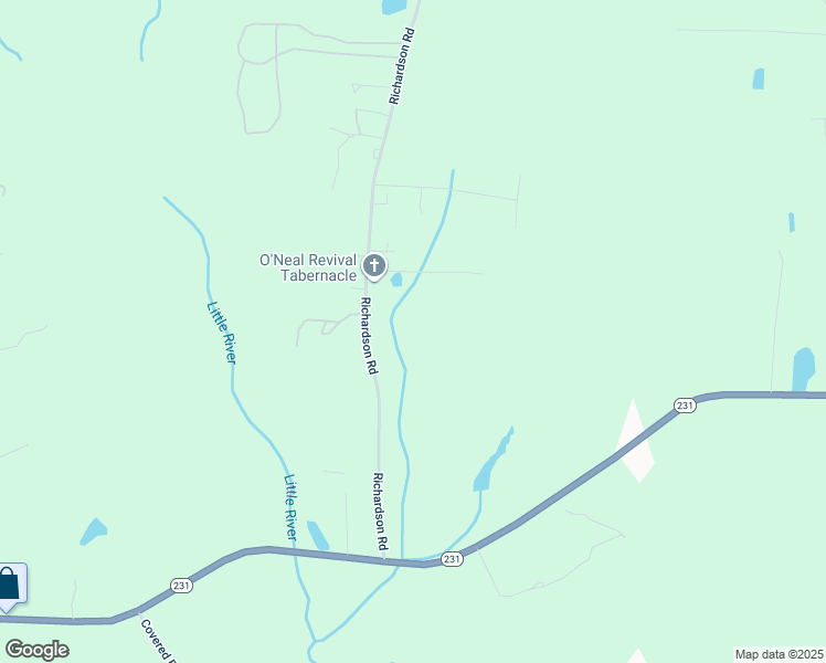 map of restaurants, bars, coffee shops, grocery stores, and more near Richardson Road in Johnston County