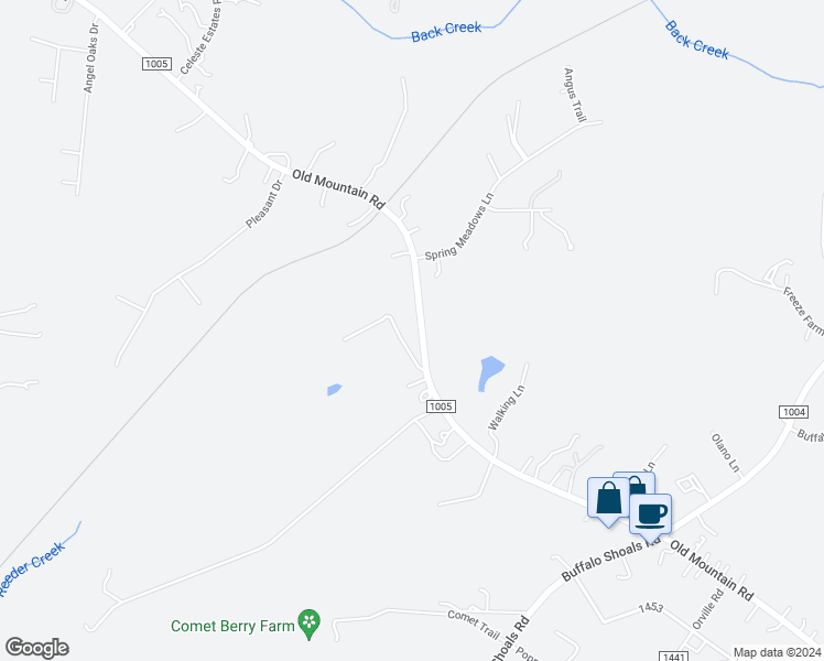 map of restaurants, bars, coffee shops, grocery stores, and more near 1081 Old Mountain Road in Statesville