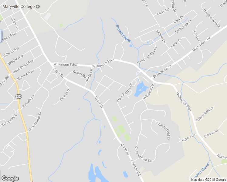 map of restaurants, bars, coffee shops, grocery stores, and more near 207 Bobwhite Circle in Maryville