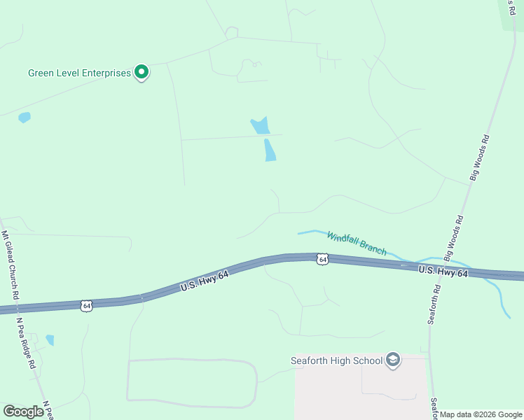 map of restaurants, bars, coffee shops, grocery stores, and more near 585 Ocoee Falls Drive in Pittsboro