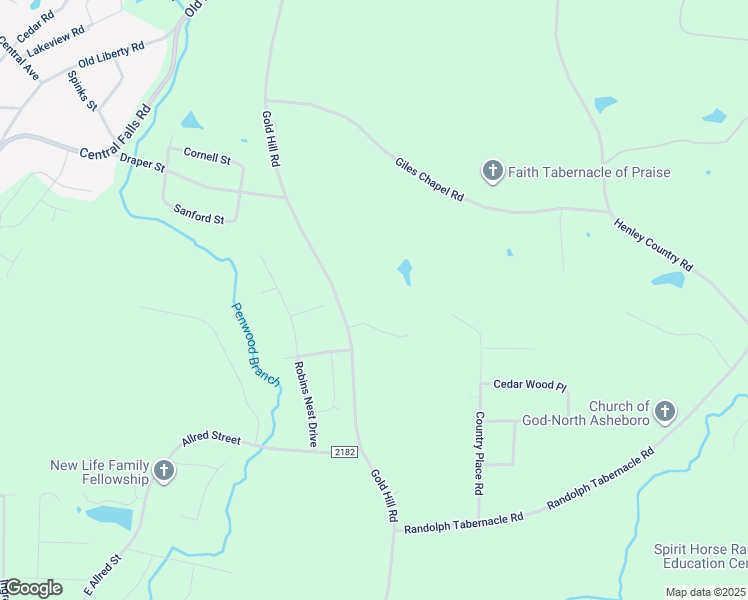map of restaurants, bars, coffee shops, grocery stores, and more near 1472 Gold Hill Road in Asheboro
