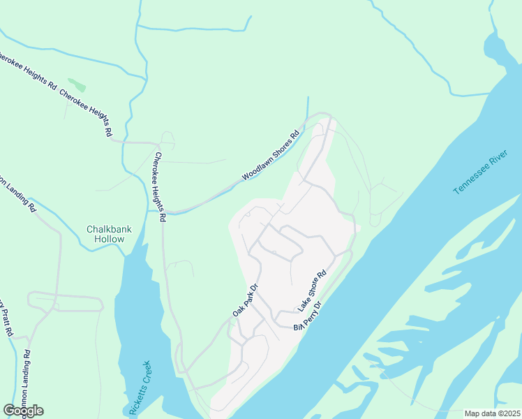 map of restaurants, bars, coffee shops, grocery stores, and more near 47 Hickory Lane in Sugar Tree