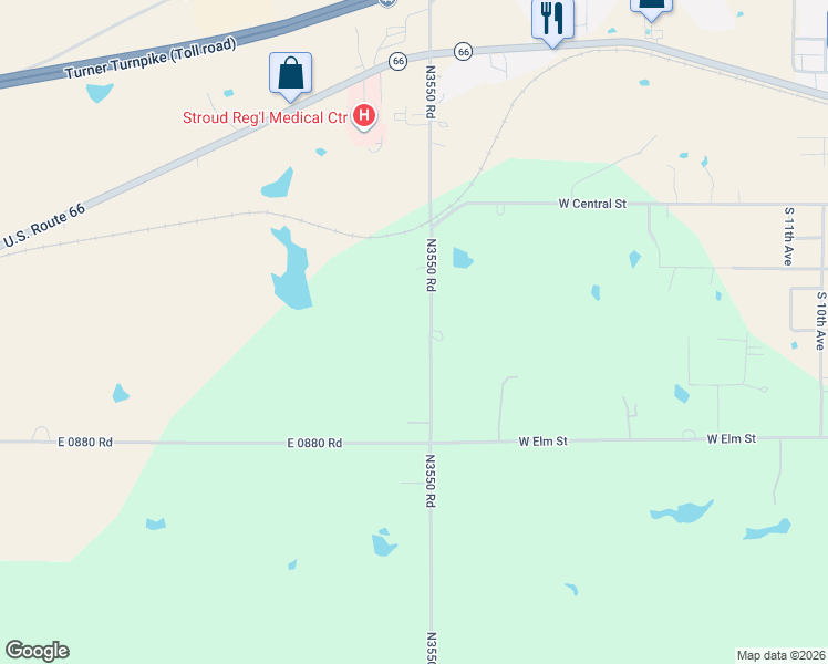 map of restaurants, bars, coffee shops, grocery stores, and more near 307 Old Stroud Road in Stroud