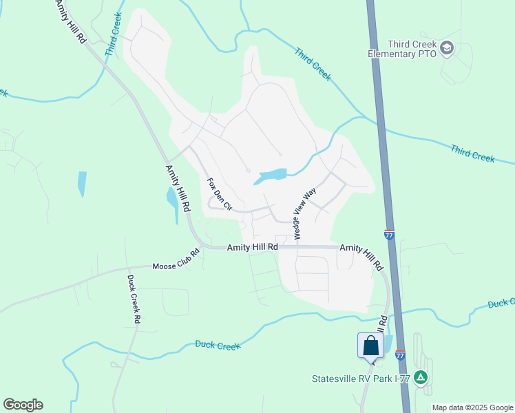 map of restaurants, bars, coffee shops, grocery stores, and more near 193 Fox Den Circle in Statesville