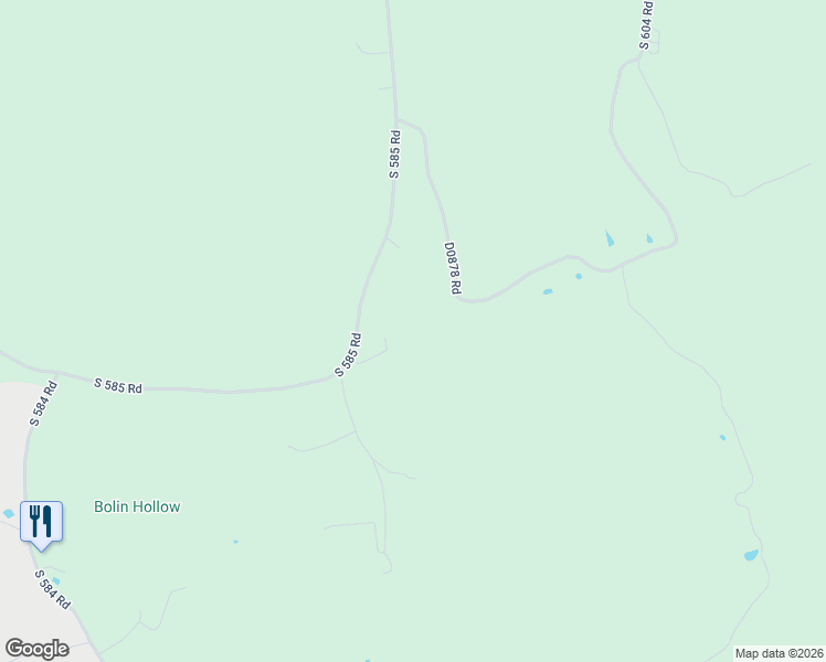 map of restaurants, bars, coffee shops, grocery stores, and more near 29505 South 585 Road in Bunch