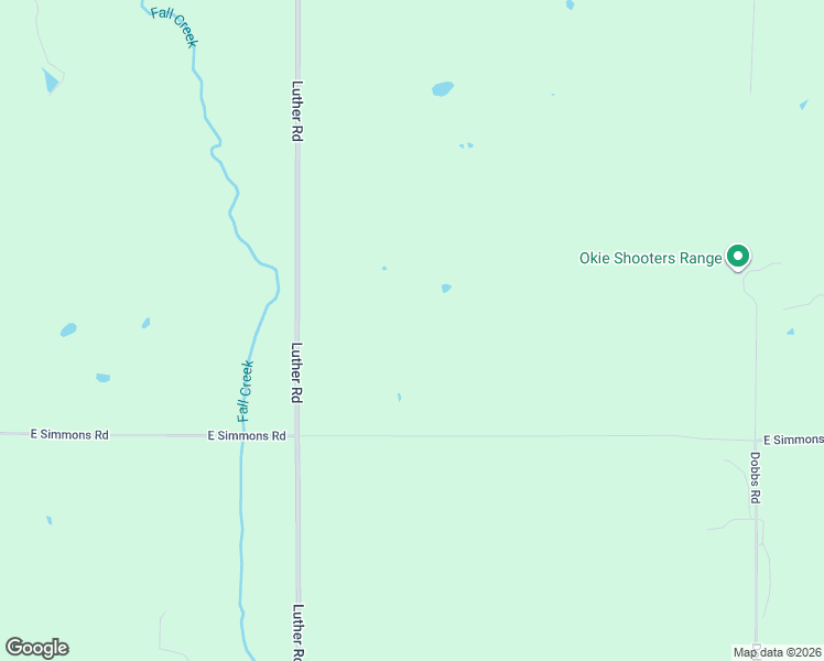 map of restaurants, bars, coffee shops, grocery stores, and more near 18650 East Simmons Road in Luther