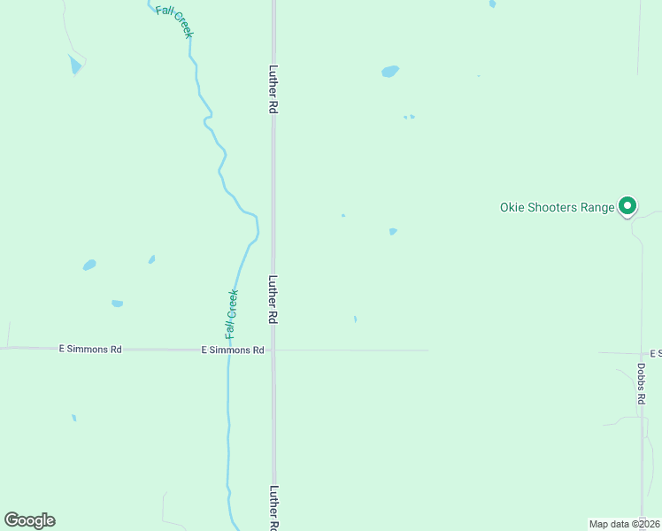 map of restaurants, bars, coffee shops, grocery stores, and more near 18650 East Simmons Road in Luther