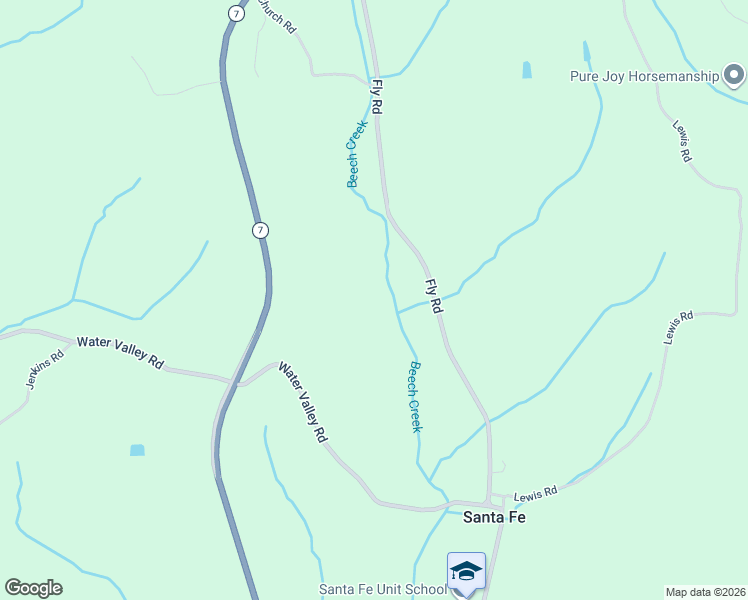 map of restaurants, bars, coffee shops, grocery stores, and more near 2801 Fly Road in Santa Fe