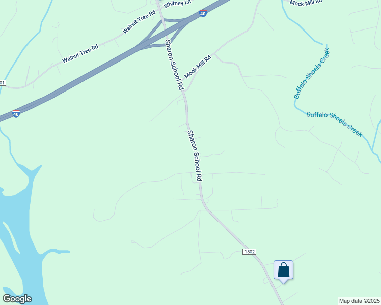 map of restaurants, bars, coffee shops, grocery stores, and more near Sharon School Road in Statesville