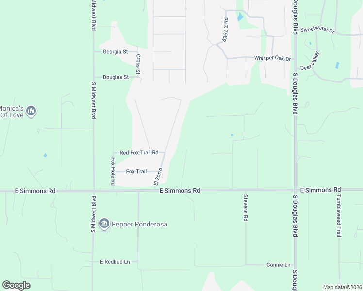 map of restaurants, bars, coffee shops, grocery stores, and more near 13033 Forest Fox Road in Edmond