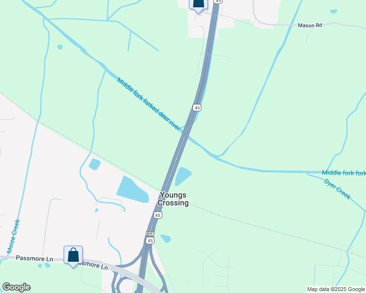map of restaurants, bars, coffee shops, grocery stores, and more near 343 U.S. 45 in Jackson