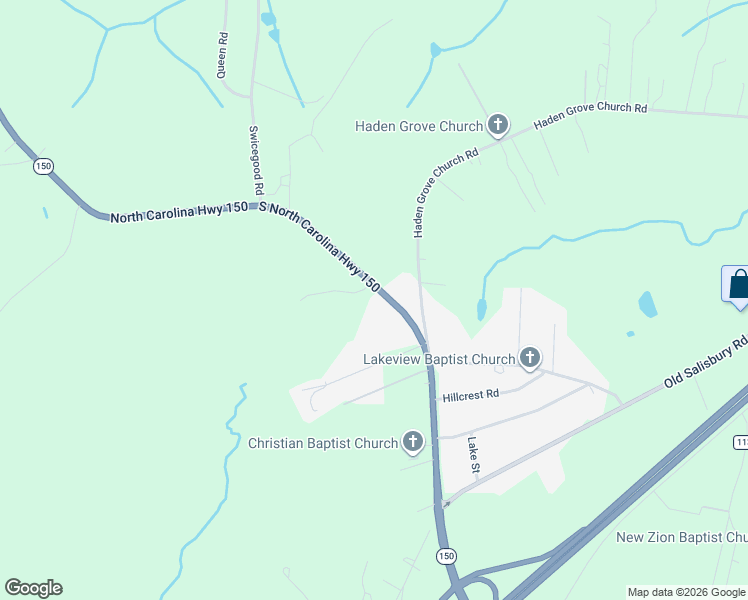 map of restaurants, bars, coffee shops, grocery stores, and more near 11526 North Carolina 150 in Linwood