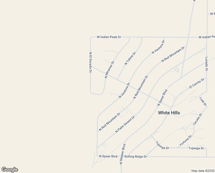 map of restaurants, bars, coffee shops, grocery stores, and more near 21296 North Miramar Drive in White Hills