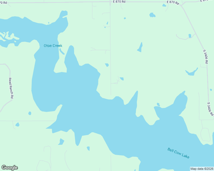 map of restaurants, bars, coffee shops, grocery stores, and more near 870682 South 3400 Road in Chandler