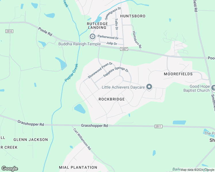 map of restaurants, bars, coffee shops, grocery stores, and more near 5212 Emerald Spring Drive in Knightdale