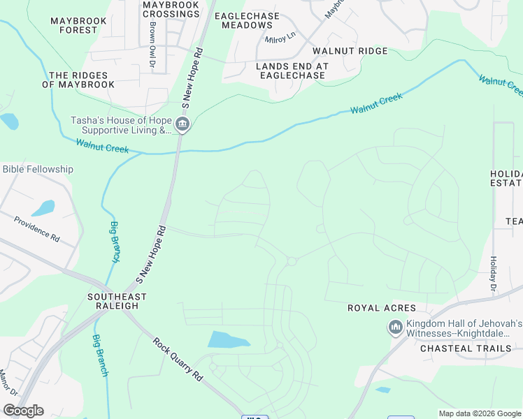 map of restaurants, bars, coffee shops, grocery stores, and more near 5205 Rock Quarry Road in Raleigh