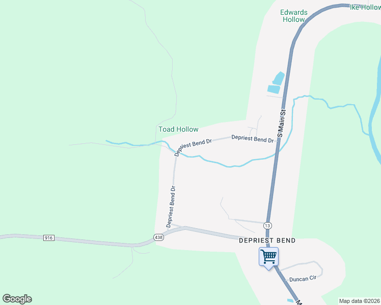 map of restaurants, bars, coffee shops, grocery stores, and more near 443 Depriest Bend Drive in Lobelville