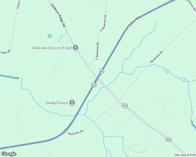 map of restaurants, bars, coffee shops, grocery stores, and more near 10501 Jackson Ridge Road in Rockvale